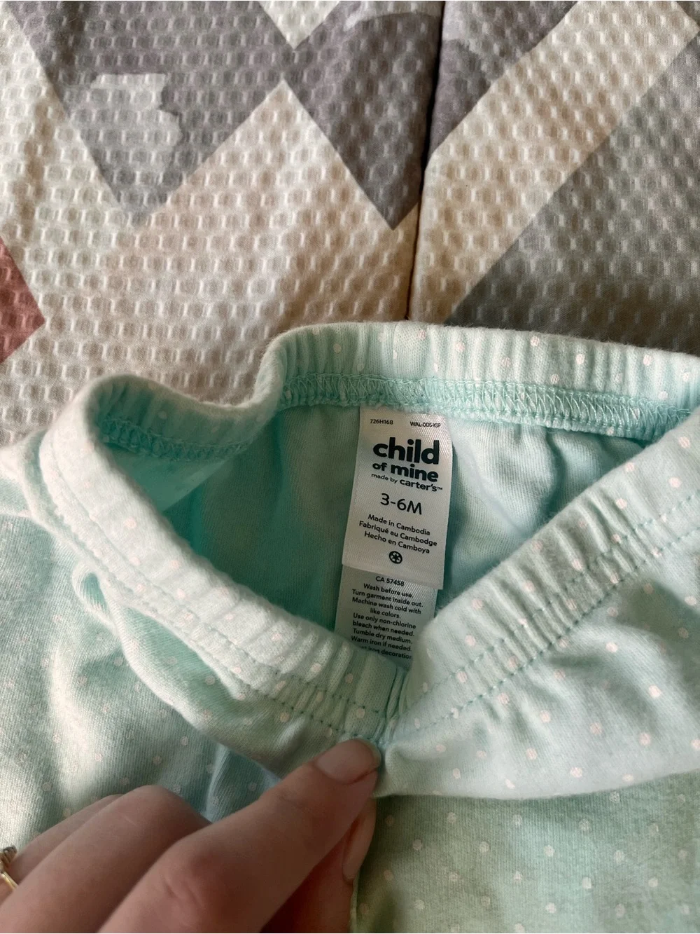Carter's Mint Green Dot Stretch Leggings